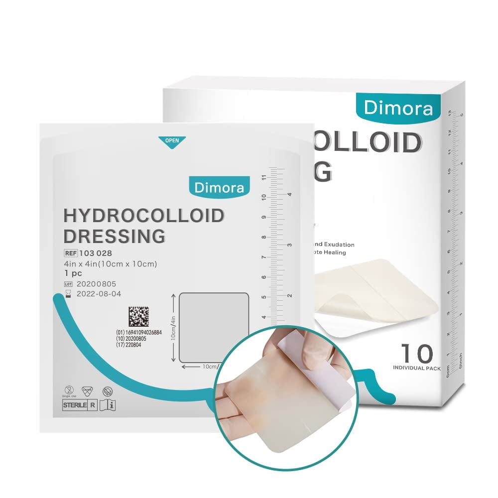 Hydrocolloid Adhesive Bandage Thin Type 4'' x 4'' Individually