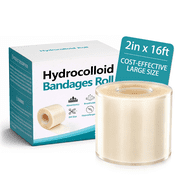 Hydrocolloid Dressing Roll for Wound Care Blister Acne, 2in*16ft, Cut-to-Size Patch, Hydrocolloid Bandages with Self-Adhesive, Ultra Absorbent, First Aid Kit Essential