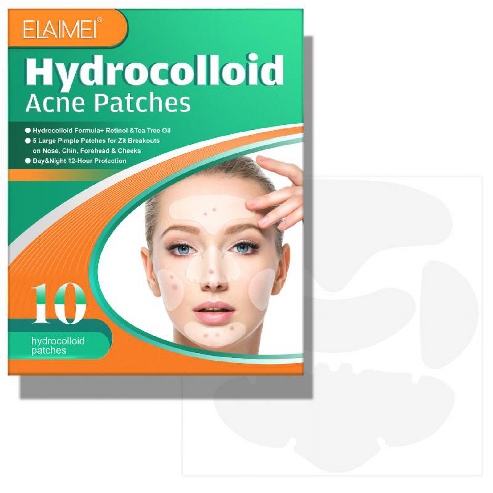 Hydrocolloid Face Mask For Acne, 5 Large Pimple Patches For Zit