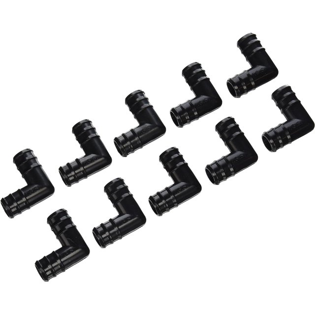 Hydrofarm AAEL100 Active Aqua Elbow Connector, 1Inch, Black