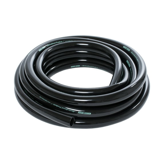 Hydrofarm Active Aqua 3/4" ID Black Vinyl Irrigation Tubing, 25' Length