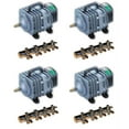 thumbnail image 1 of Hydrofarm Active Aqua AAPA45L Commercial Electrical Air Pump 45 L/min, 20W, 700 GPH with 6 Outlets, (4 Pack), 1 of 5