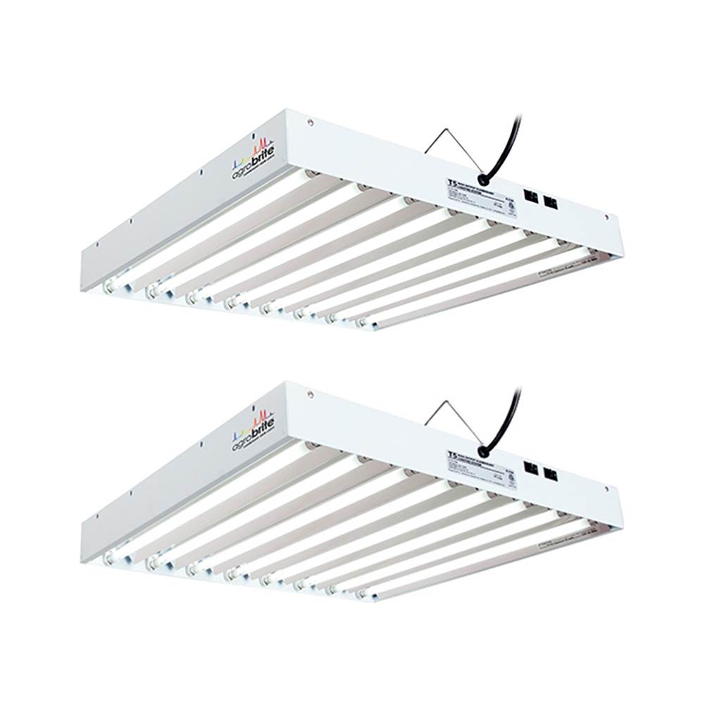 Hydrofarm FLT28 Agrobrite 8Tube Hydroponic 2Ft Grow Light Fixture 192W