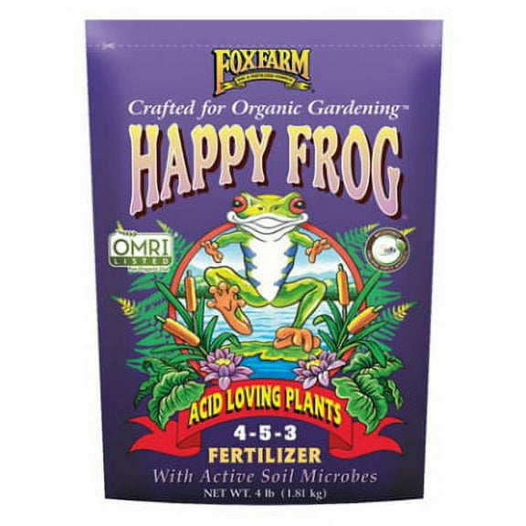 Hydrofarm FoxFarm Happy Frog Acid Loving Plants Fertilizer 4 lb bag. Rhododendro