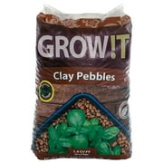 Hydrofarm GROW!T Horticultural 100% Natural Clay Pebbles, 40 Liter Bag GMC40L