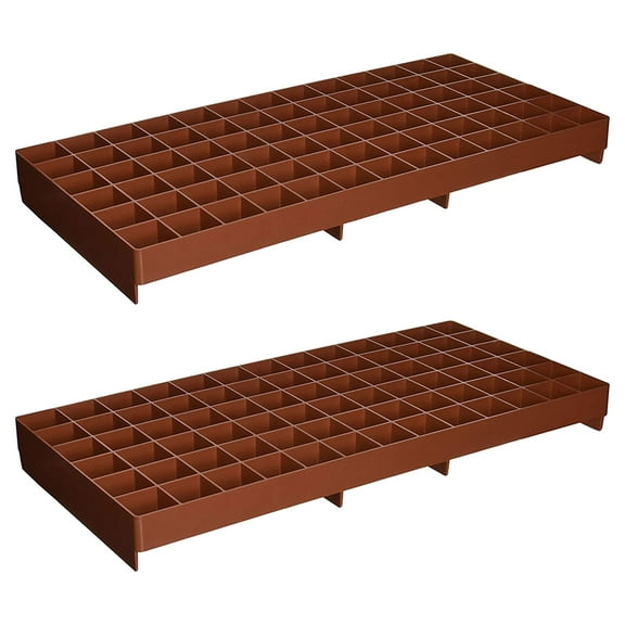 Hydrofarm Grodon Double-Sided Terracotta Gro-Smart Tray w/ 78 Cells, 2 Pack