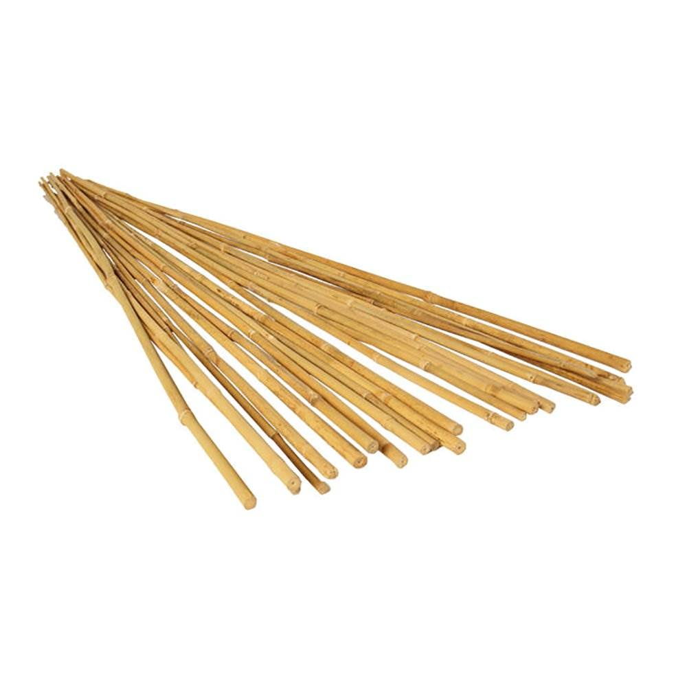 Natural Finish 4-Foot Bamboo Garden Stakes, Set of 25