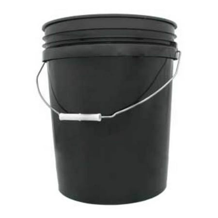 Hydrofarm Hydroponics Black Plastic Water & Gardening Bucket, 5 Gallons | HG5G