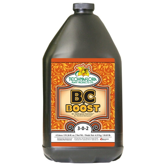 Hydrofarm TFBCBST4L Technaflora B.C. Boost Plant Fertilizer Formula, 4 Liters