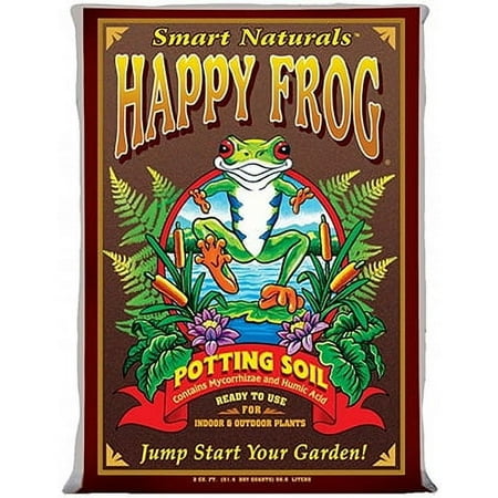 Hydrofarm Happy Frog Potting Soil - Nutrient Rich, Has Drainage - 2 Cu Ft