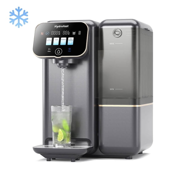 Hydrofast Reverse Osmosis Countertop Water Purifier, 6-Stage Filter, Installation-Free for Home/Office/RV, 12-Month Long-Lasting Filter C100