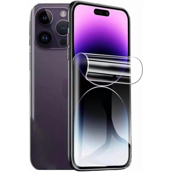 Hydrogel Film Screen Protector for iPhone 16 Pro, 2 Pcs Transparent Soft TPU Protective Film (NOT Tempered Glass) [Clear HD] [High Sensitivity] [Fingerprint Unlock Compatible]