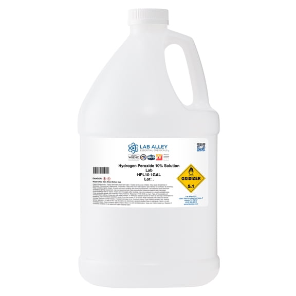 Lab Alley Hydrogen Peroxide Chemical Solution, 10% Lab Grade, 1 Gallon