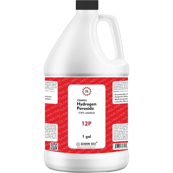 Hydrogen Peroxide 12 % 1 Gallon Eco Natural Cleaning Solution for Kitchen, Bath, Laundry, and Home 128.0 Fl Oz