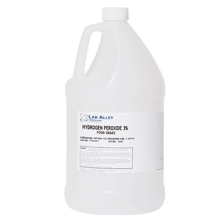 Lab Alley Hydrogen Peroxide Chemical Solution, 3% Food Grade, Kosher, 1 Gallon