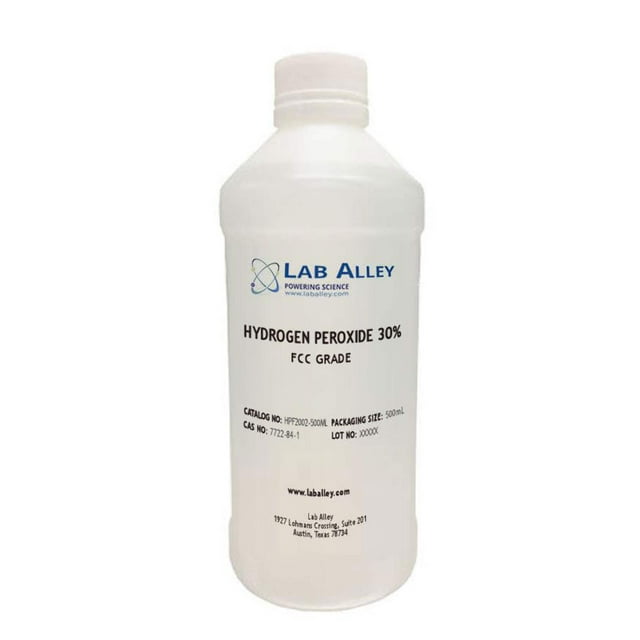 Lab Alley Food Grade Hydrogen Peroxide 30% Solution, 500ml - Walmart.com