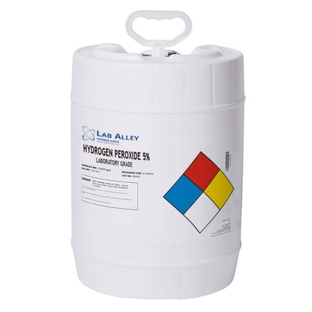 Lab Alley Hydrogen Peroxide Chemical Solution, 5% Lab Grade, 5 Gallons