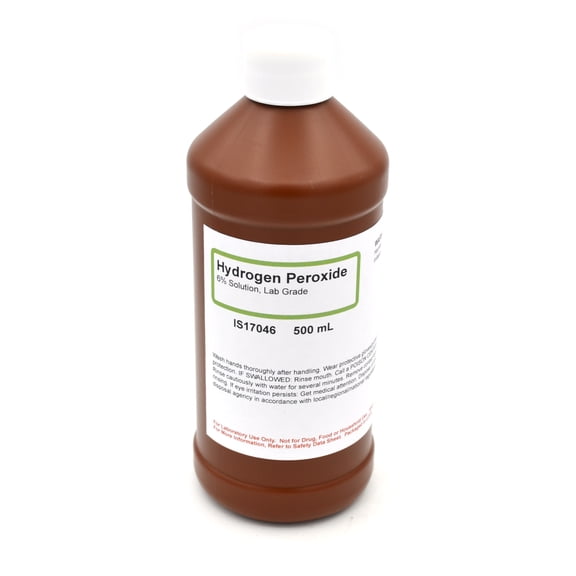 Hydrogen Peroxide 6% Solution, 500mL - Laboratory Grade - The Curated Chemical Collection