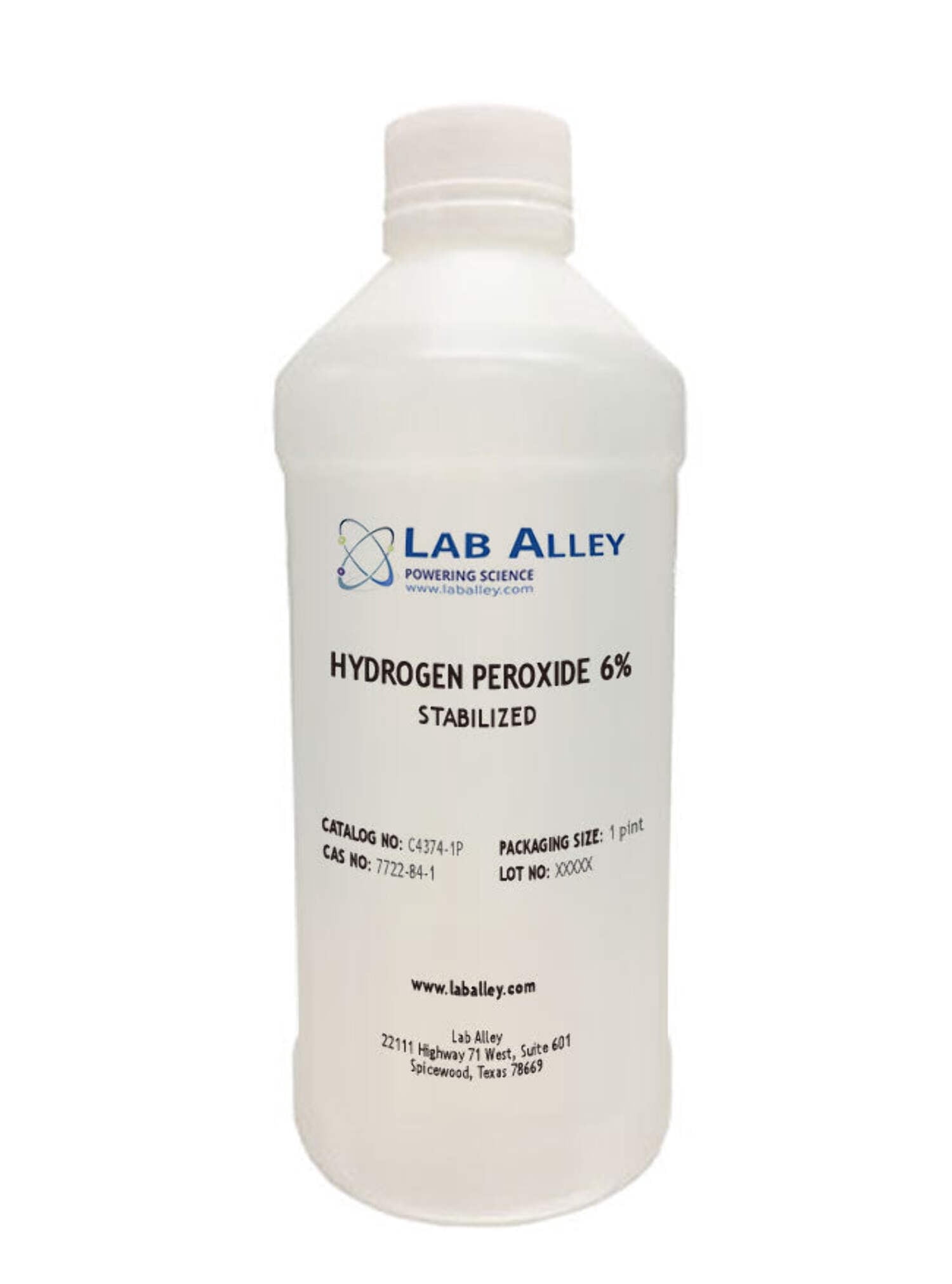 Lab Alley Hydrogen Peroxide 6% Lab Grade Reagent, Stabilized Solution ...