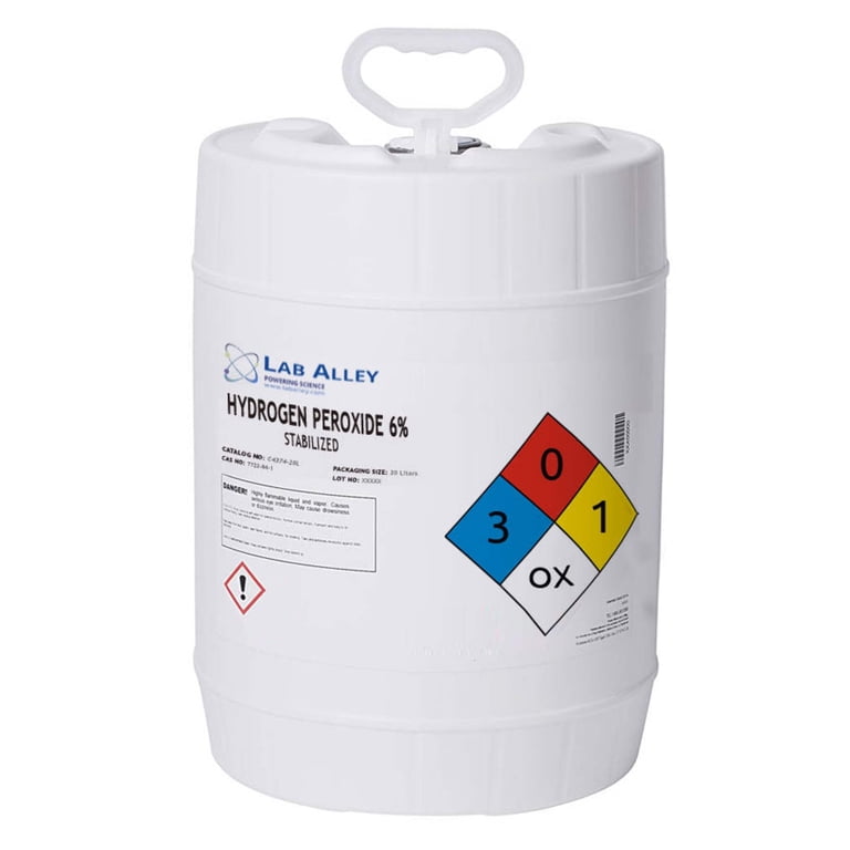 Lab Alley Hydrogen Peroxide 6% Lab Grade Reagent, Stabilized