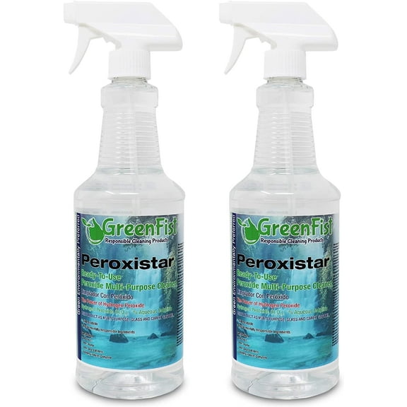 Hydrogen Peroxide All Purpose (Glass, Carpet,Stain Remover) Cleaner (1 Quart, 32 oz - 2 PACK)