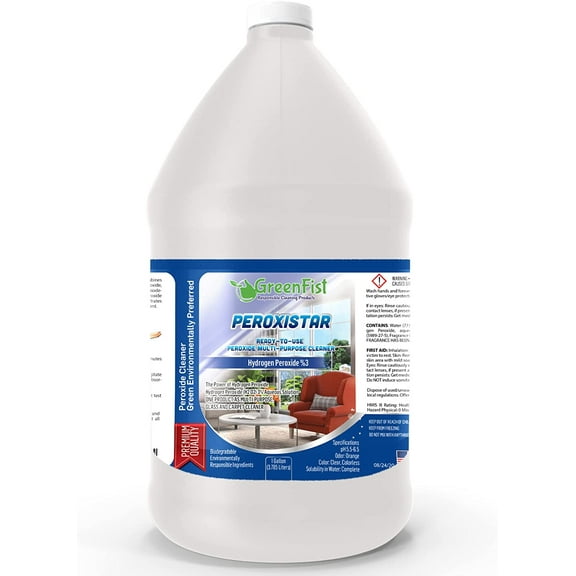 Hydrogen Peroxide Ready to Use All Purpose (Glass, Carpet,Stain Remover) Cleaner (1 Gallon) Fl Oz (Pack of 1)