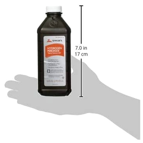 Swan Hydrogen Peroxide Topical Solution USP 3%, 16 Fluid Ounce Bottle