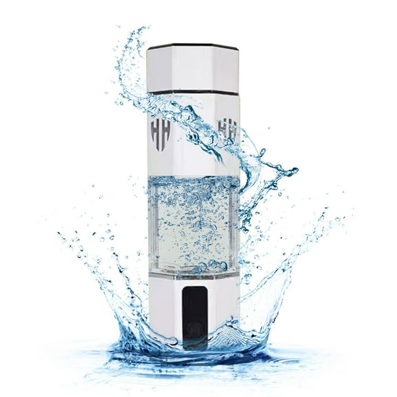 Hydrogen-Rich Water Generator Bottle, Adults Sports Water Bottle, Rechargeable Glass Hydrogen Water Bottle, Electrolyzed Water Generator, Health Preservation and Wellness Water Bottles (Silver)260ml