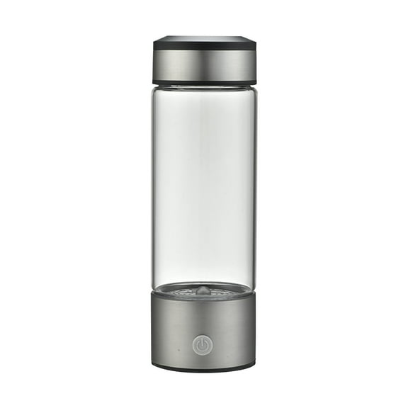Hydrogen-Rich Water Generator Bottle, Adults Sports Water Bottle, Rechargeable Glass Hydrogen Water Bottle, Electrolyzed Water Generator, Health Preservation and Wellness Water Bottles (Clear)450ml