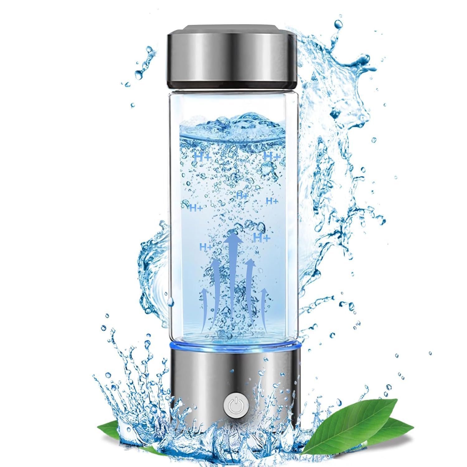 Hydrogen Water Bottle 1000PPB Quick Electrolysis 420ml Water Ionizer Anti Aging Hydrogen Rich Hydrogen Water Bottle Generator Electrolysis Ionizer Cup HydrogeWater Cup Home Office