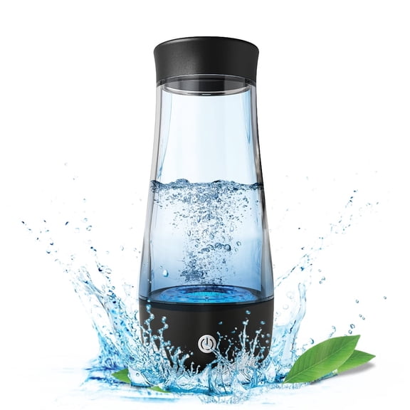 Hydrogen Water Bottle,2025 Upgrade Hydrogen Water Machine-SPE PEM Technology,3-Minute H Production,Remove Ozone/Nitrogen,Portable Portable Water Ionizer for Travel,Home,Office Unisex Black(320ML)