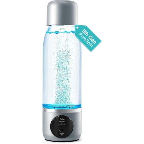 Hydrogen Water Bottle, 4000+ PPB Concentration Alkaline Water Generator with Gen5 SPE/PEM Technology, Portable Athletic Performance Alkaline Hydration System Machine,