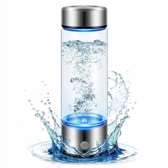 Hydrogen Water Bottle Generator, High-Concentration Hydrogen Water Maker, Up to 4000 PPB, with SPE/PEM Technology, Portable USB Rechargeable for Home Office Travel Fitness Drinking