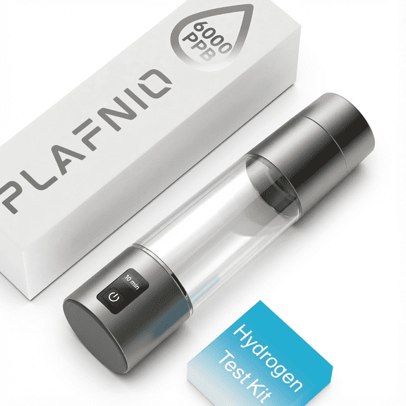 Hydrogen Water Bottle Generator High PPB 5000-7000, Hydrogenated Water Bottle SPE & PEM Ionizer (Test Kit Included)