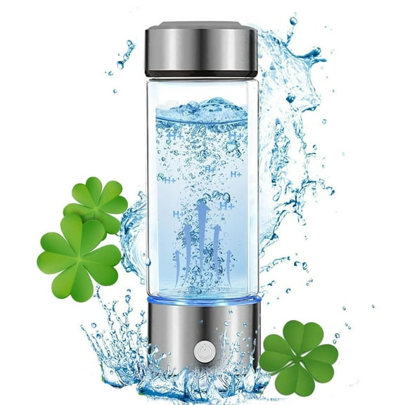 Hydrogen Water Bottle Generator , Portable Hydrogen Water Ionizer Machine Rechargeable, Hydrogen Rich Water Glass Health Cup 420ml