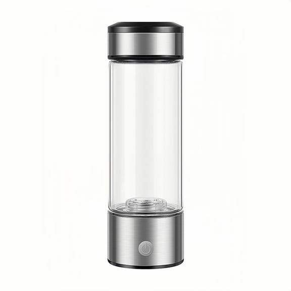 Hydrogen Water Bottle Generator - Portable Hydrogen Water Ionizer Machine SPE PEM Tech, Rechargeable Hydrogen Rich Water Glass Bottle for Home Gym Office and Travel Hydrogen Bottle