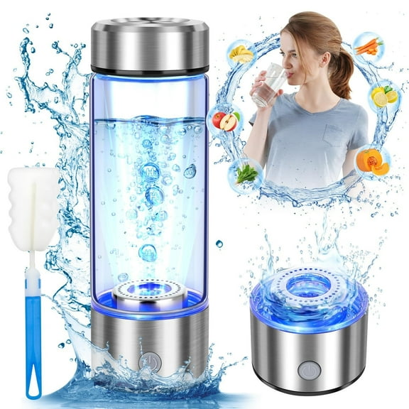 Hydrogen Water Bottle, Hydrogen Water Generator with Advanced SPE PEM Technology, High-Efficiency Portable 420ml Water Ionizer for Office, Travel, Fitness & Everyday Hydration