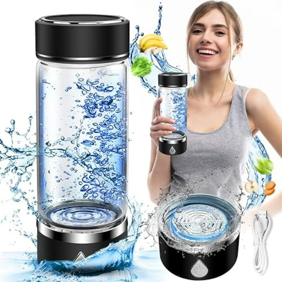 Hydrogen Water Bottle, Portable Hydrogen Water Bottle Generator, Ion Water Bottle Improve Water Quality in 3 Minutes, Water Ionizer Machine Suitable for Office, Travel and Daily Drinking(HB-B254)