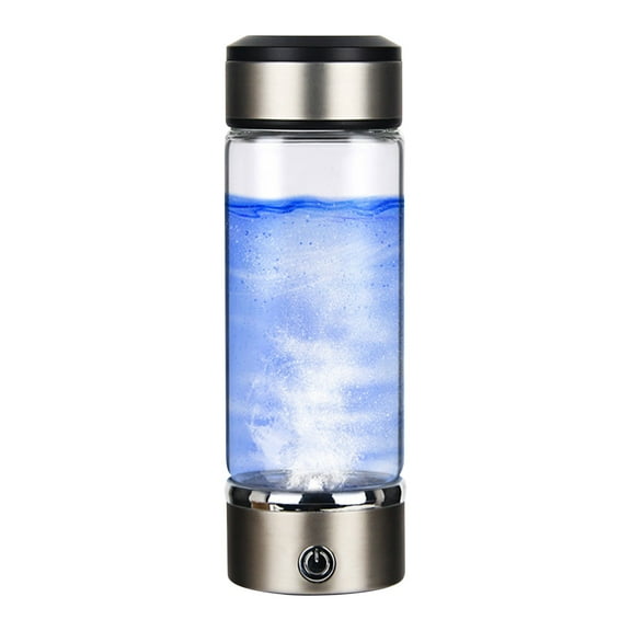 Hydrogen Water Cup 360ml Portable Electrolytic Health Generator Circulating USB Recharge Glass 3 Minute High Concentration Antioxidant Bottle for Home Office Travel
