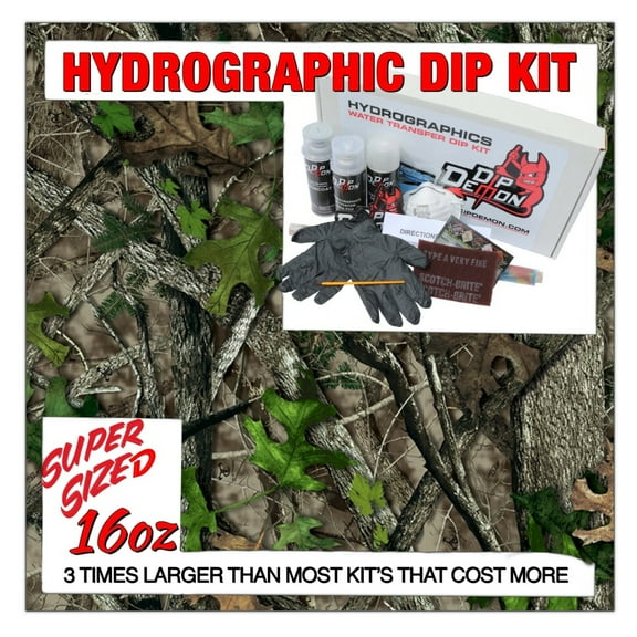 Hydrographic dip kit True Timber HTC Green 50% Scale hydro dip dipping 16oz
