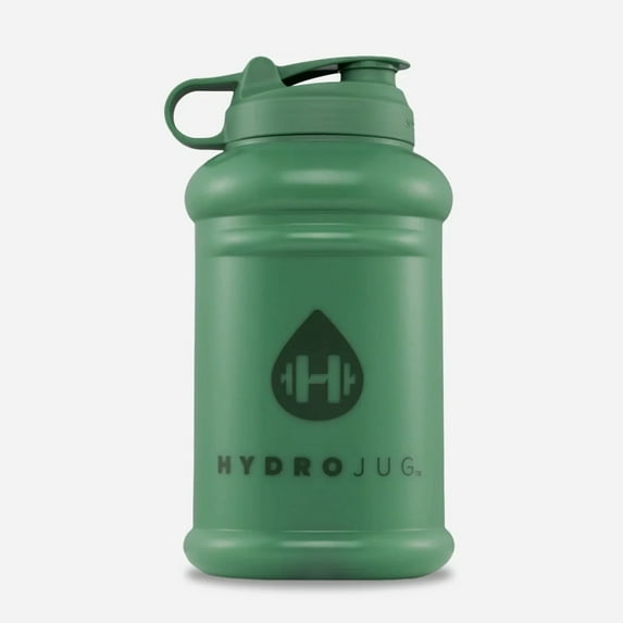 Hydrojug Half Gallon 73oz Pro Jug - Refillable, Reusable Water Bottle With Carry Handle - Leakproof Guarantee - Dishwasher Safe, BPA Free - Sage