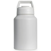 HydroJug Stainless Steel Half-Gallon Water Bottle - Keeps Temp for 24 Hours - Refillable, Reusable Jug With Carry Handle - Leakproof Guarantee - Great for On-The-Go Hydration - BPA Free,  64oz