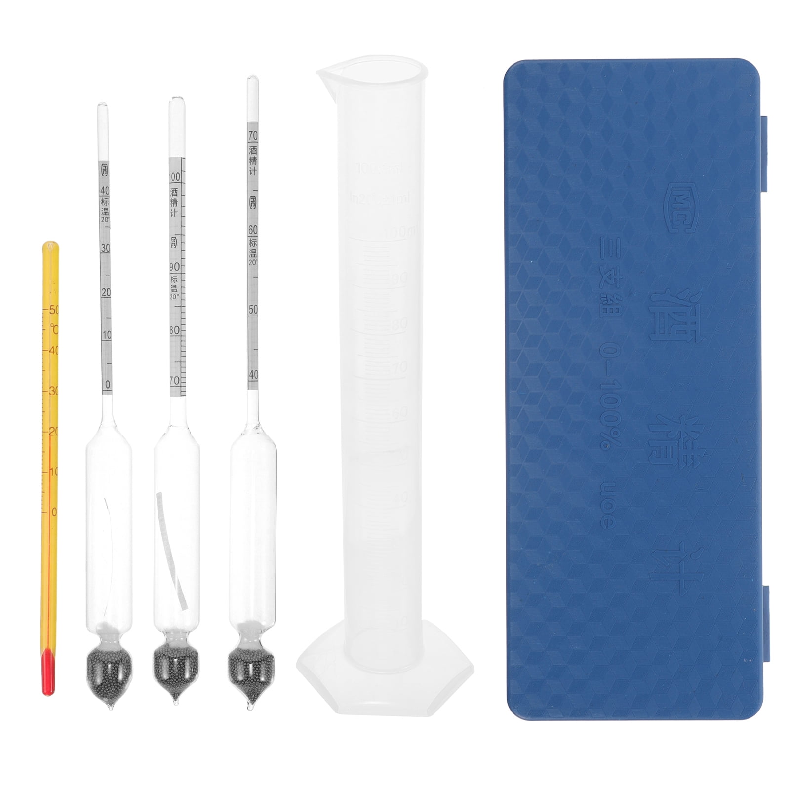 Hydrometer Alcohol Measuring Tools Graduated Cylinder Plastic Glass