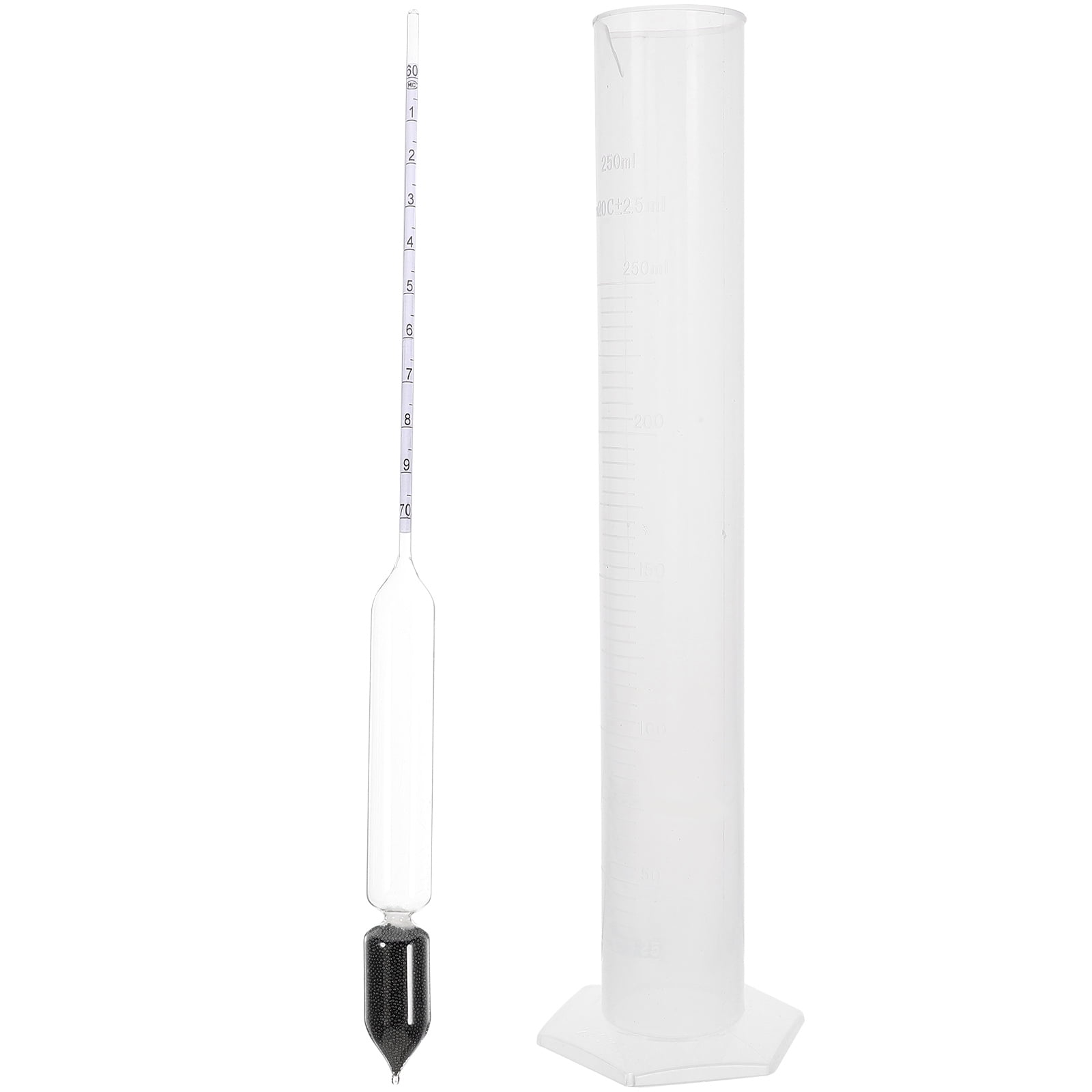 Hydrometer Graduated Cylinder Density Syrup Measuring Tool Surveying