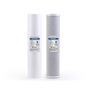 Hydronix 20" Big Blue 2-Stage Filter Replacement Kit - Includes 5 micron Carbon Block & Sediment Filters