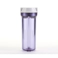 thumbnail image 1 of Hydronix HF2-10CLWH14, 10" Clear Housing with White Flat Cap For RO & Filtration Systems, 1/4" Ports, 1 of 3