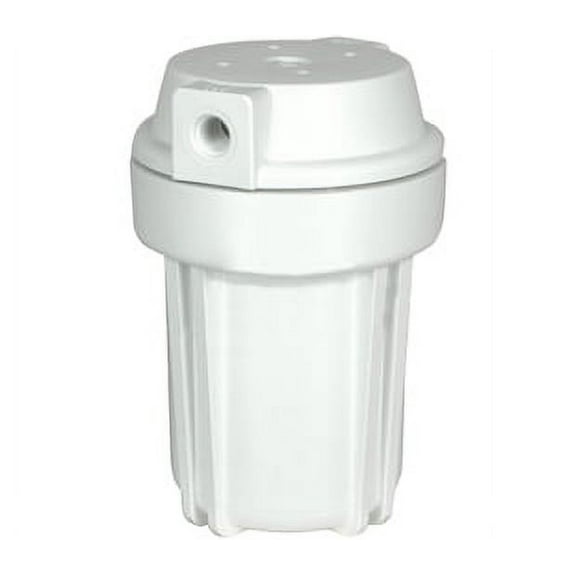 Hydronix HF2-5WHWH12, 5" White Housing with White Flat Cap For RO & Filtration Systems, 1/2" Ports
