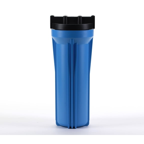Hydronix HF3-10BLBK, 10" Blue Housing with Black Rib Cap For RO & Filtration Systems, 3/8" Ports