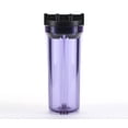 thumbnail image 1 of Hydronix HF3-10CLBK34, 10" Clear Housing with Black Rib Cap For RO & Filtration Systems, 3/4" Ports, 1 of 3