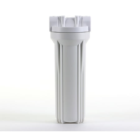 Hydronix HF3-10WHWH12, 10" White Housing with White Rib Cap For RO & Filtration Systems, 1/2" Ports